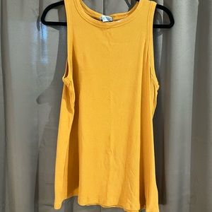 Ava and Viv size X yellow/ Gold ribbed  tank top